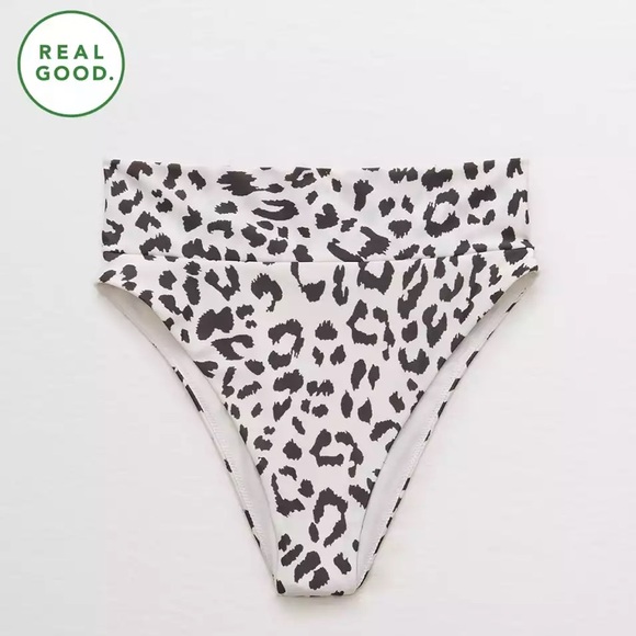 aerie Other - AERIE Leopard Print High Cut Cheeky Bikini Bottom